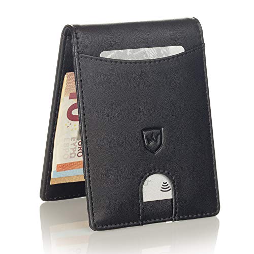 Kronenschein® Premium Herren Portemonnaie Geldbeutel mit Geldklammer Portmonee Männer Geldbörse RFID Slim-Wallet Brieftasche Kreditkartenetui Kartenetui