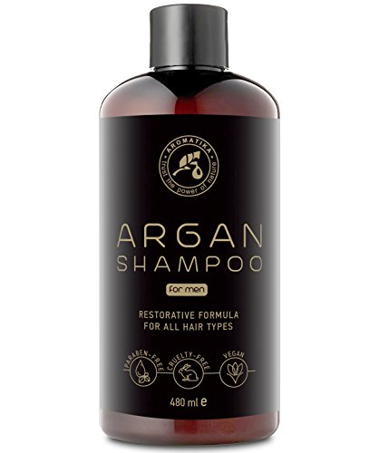 Arganöl Shampoo für Männer 480ml mit Arganöl & Pflanzenextrakte – Argan Männer Shampoo für Haarwachstum & Volumen – Haarpflege mit Argan Shampoo