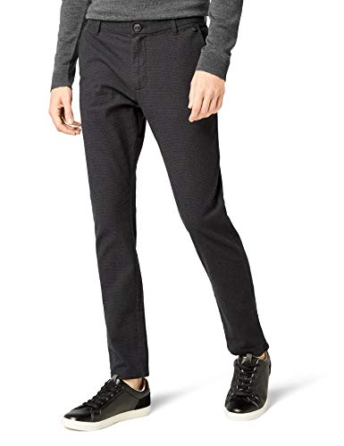 SELECTED HOMME Herren SHHARVAL M. Night Check Slim ST Pant STS Hose, Grau (Moonless, W30/L32 (Herstellergröße: 30)