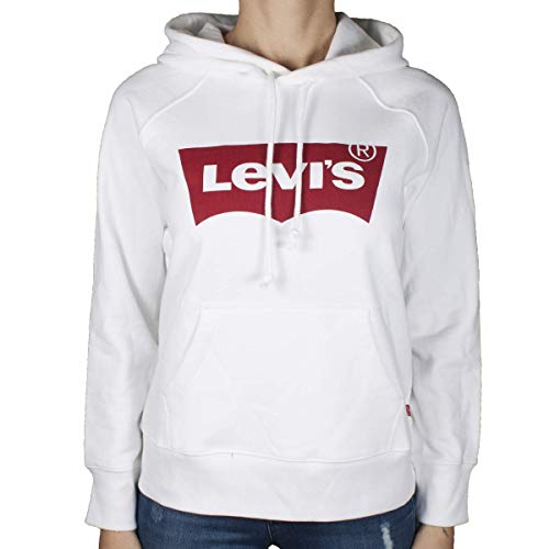 Levi's Damen Graphic Sport Kapuzenpullover, Weiß (Housemark Hoodie White 0010), S