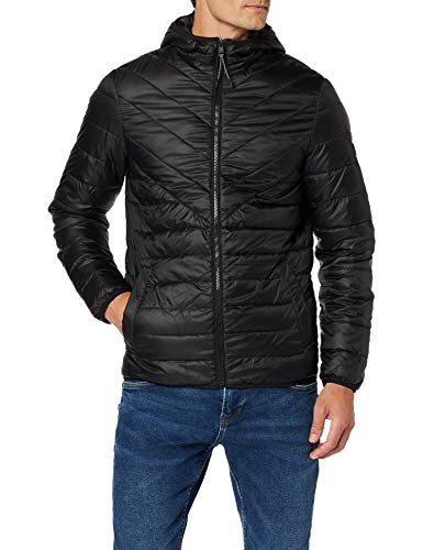 TOM TAILOR Herren Leichte Kapuzen Jacke, Schwarz (Black 29999), (Herstellergröße: XX-Large)