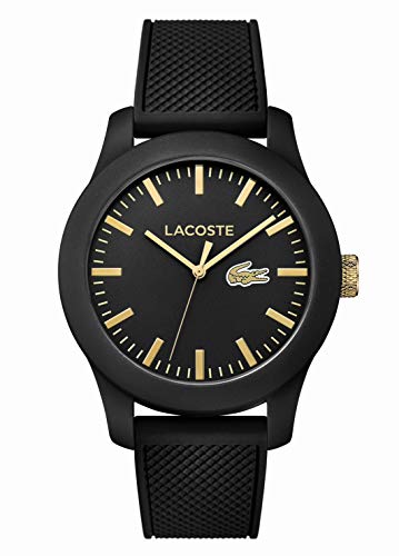 Lacoste Herren-Armbanduhr Analog Quarz Silikon schwarz 2010818