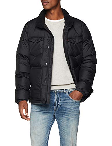 Levi's Herren Down Barstow Puffer Jacke, Schwarz (Black 0000), Large