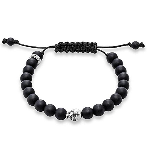 THOMAS SABO Unisex Armband Totenkopf Armband 925er Sterlingsilber, Geschwärzt A1118-172-11