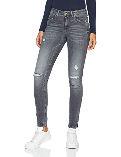 ONLY NOS Damen onlKENDELL REG SK ANK ZIPJNS CRE1885NOOS Skinny Jeans, Grau (Grau Grey Denim), W28/L32