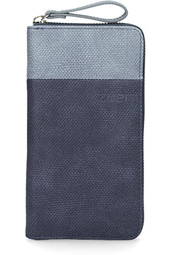 Zwei Eva EV2 Reißverschluss Geldbörse Portemonnaie Geldbeutel Brieftasche,Canvas-blue (Blau)