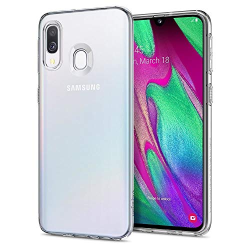 Spigen 618CS26245 Liquid Crystal Kompatibel mit Samsung Galaxy A40 Hülle Transparent TPU Silikon Handyhülle Durchsichtige Schutzhülle Case Crystal Clear