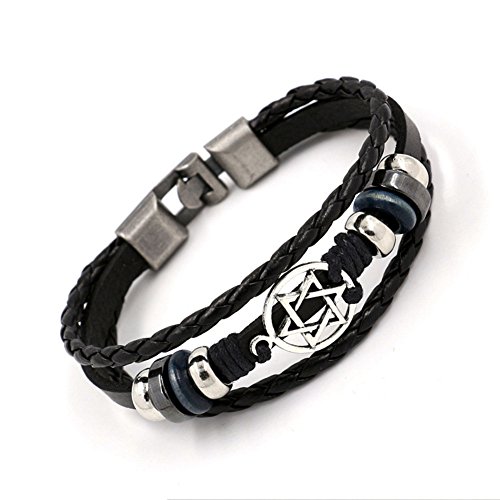 AIUIN Armband Kette Herren Retro Sechskant, Cortex verstellbar Schmuck Handgelenk Dekoration Romantische Hochzeitsgeschenk Weihnachten Akkus 21 cm