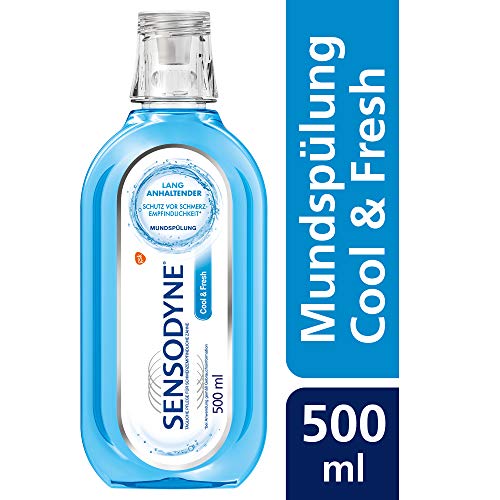 Sensodyne Cool & Fresh Mundspülung, tägliche Mundspülung mit Fluorid, 1x500ml, für schmerzempfindliche Zähne