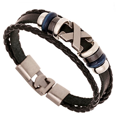 AIUIN Schmuck Herren Polyester Anchors Edelstahl Armbänder Herrenarmband Für Männer Herrenarmreif Armreif Armkette Legierung (Style 4)