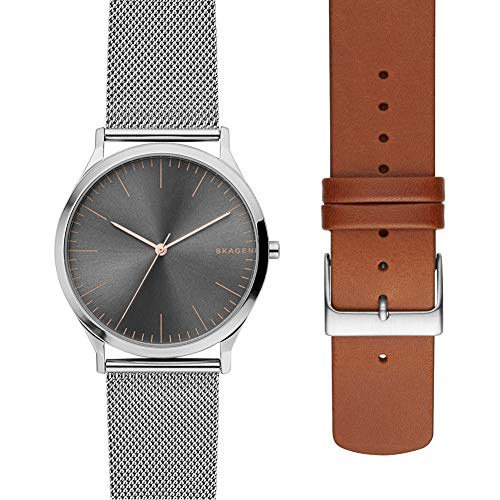 Skagen Herren Analog Quarz Uhr mit Edelstahl Armband SKW1097